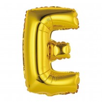 BALLON ALUMINIUM LETTRE E 36CM OR