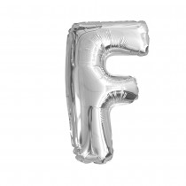 BALLON ALUMINIUM LETTRE F 36CM ARGENT