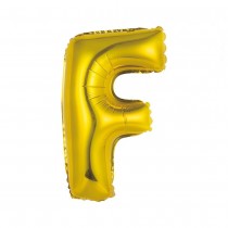 BALLON ALUMINIUM LETTRE F 36CM OR