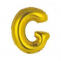 BALLON ALUMINIUM LETTRE G 36CM OR