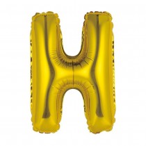 BALLON ALUMINIUM LETTRE H 36CM OR