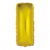 BALLON ALUMINIUM LETTRE I 36CM OR