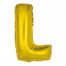 BALLON ALUMINIUM LETTRE L 36CM OR
