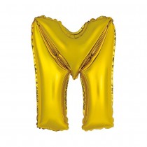 BALLON ALUMINIUM LETTRE M 36CM OR