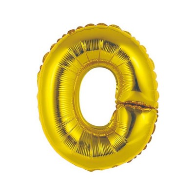 BALLON ALUMINIUM LETTRE O 36CM OR
