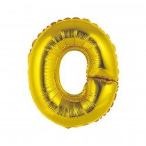 BALLON ALUMINIUM LETTRE O 36CM OR