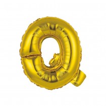 BALLON ALUMINIUM LETTRE Q 36CM OR