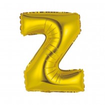 BALLON ALUMINIUM LETTRE Z 36CM OR