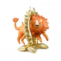 BALLON ALUMINIUM LION 62X97CM OR