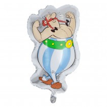 BALLON ALUMINIUM OBÉLIX HÉROS 49.5X81CM ARGENT
