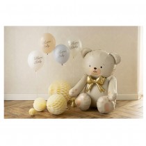 BALLON ALUMINIUM OURSON N?\'UD 75X84CM CRÈME