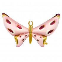BALLON ALUMINIUM PAPILLON 110X67CM ROSE
