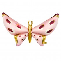 BALLON ALUMINIUM PAPILLON 110X67CM ROSE