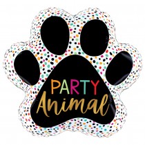 BALLON ALUMINIUM PATTE ANIMAL PARTY 60X56CM