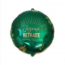 BALLON ALUMINIUM RETRAITE TROPICAL 35CM VERT MÉTAL