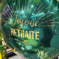 BALLON ALUMINIUM RETRAITE TROPICAL 35CM VERT MÉTAL