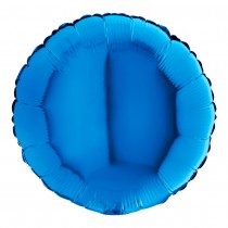 BALLON ALUMINIUM ROND 46CM BLEU