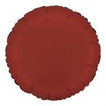 BALLON ALUMINIUM ROND 46CM ROUGE RUBIS SATIN