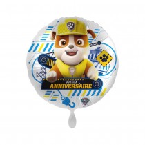 BALLON ALUMINIUM ROND ANNIVERSAIRE RUBEN 45CM