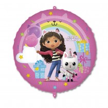 BALLON ALUMINIUM ROND GABBY MAISON MAGIQUE 45CM