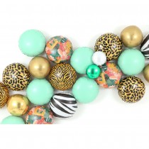 BALLON ALUMINIUM ROND JUNGLE TROPICALE 46CM