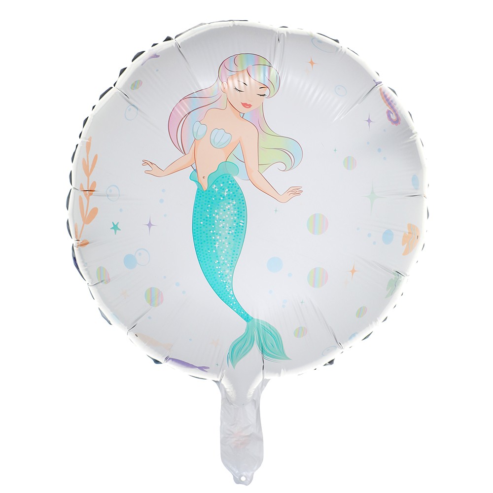 BALLON ANNIVERSAIRE SIRÈNE ALUMINIUM 45CM