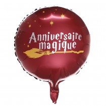 BALLON ANNIVERSAIRE SORCIER ALUMINIUM 45CM