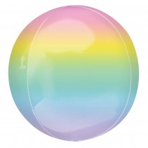 BALLON BULLE PASTEL ARC-EN-CIEL 40CM MULTICOLORE