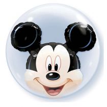 BALLON DOUBLE BULLE MICKEY + HÉLIUM