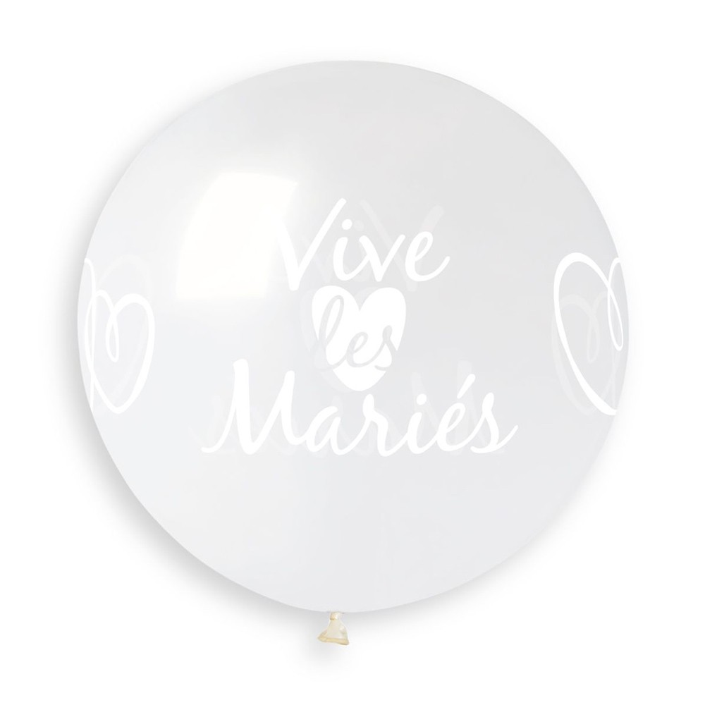 BALLON GÉANT ROND BIO ANNIVERSAIRE 80CM OR