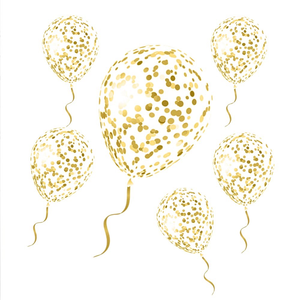 Ballon de baudruche latex: ballon géant 1m doré : décoration