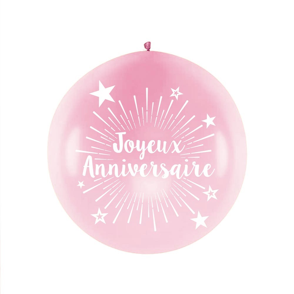 10 ballons de baudruche en latex rose bonbon diamètre 25cm