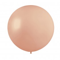 BALLON GÉANT LATEX ROND BIO 80CM ROSE POUDRÉ