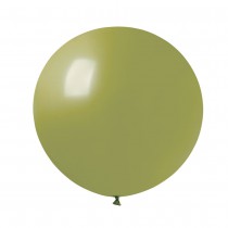 BALLON GÉANT LATEX ROND BIO 80CM VERT OLIVE