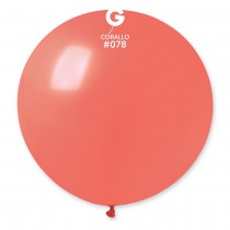 BALLON GÉANT ROND BIO 80CM CORAIL