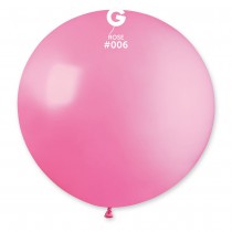 BALLON GÉANT ROND BIO 80CM ROSE