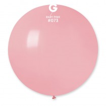 BALLON GÉANT ROND ROSE BÉBÉ DIAM 80 CM