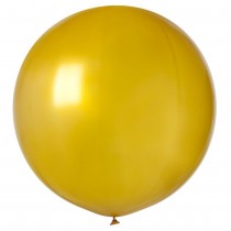 BALLON LATEX GÉANT ROND OR BIO 80CM