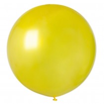 BALLON LATEX NATUREL ROND 80CM JAUNE