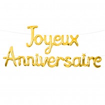 BALLON MÉTAL ANNIVERSAIRE 4.5M OR