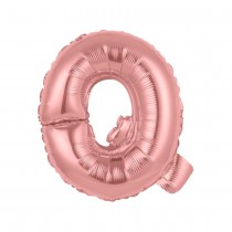 BALLON MÉTALLIQUE 36CM LETTRE Q - ROSE GOLD