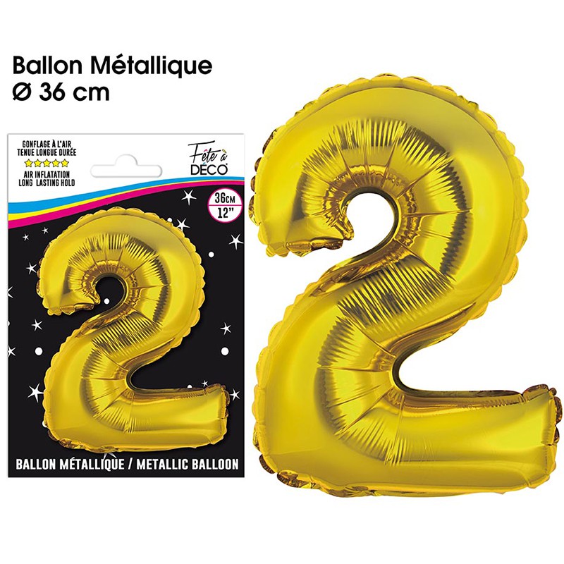 Ballon anniversaire chiffre 2 - Fête