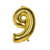 BALLON OR ALU CHIFFRE 9