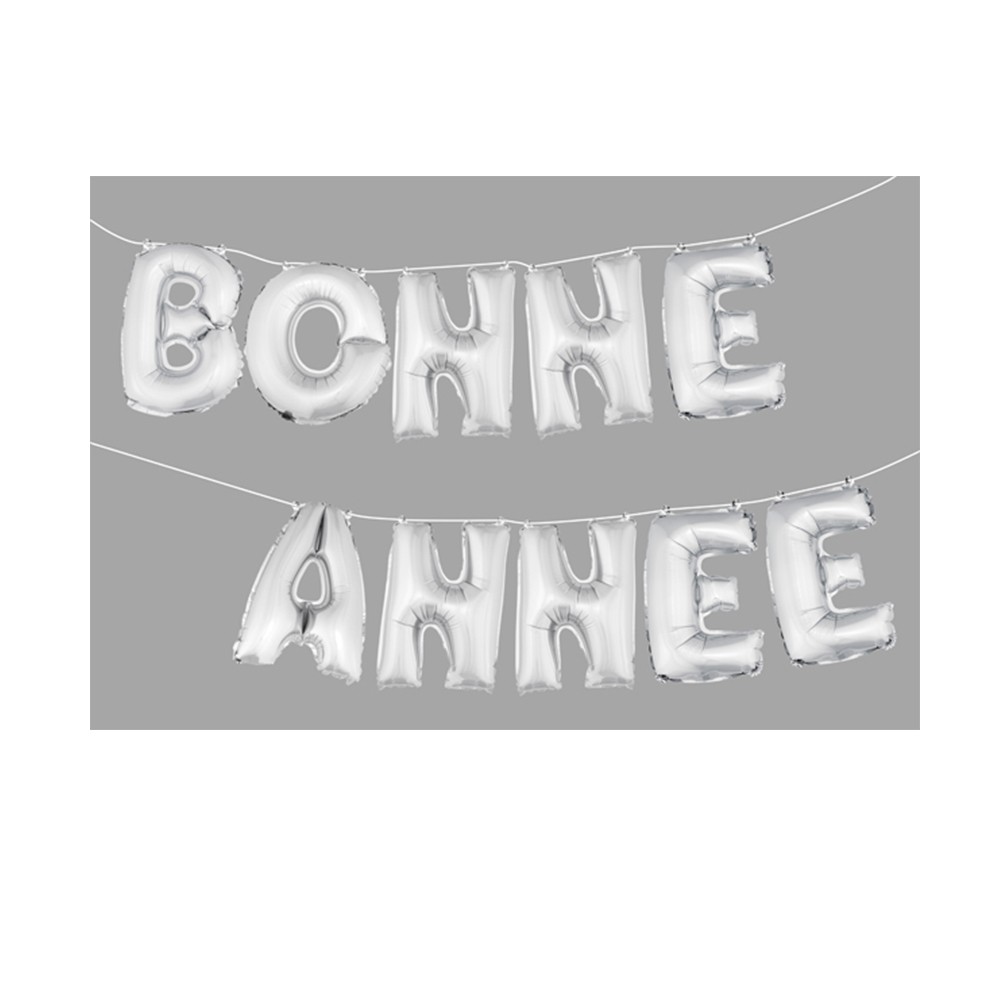 Ballon alu forme lettre argent 36 cm