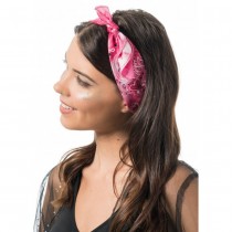 BANDANA PAISLEY POLYESTER 54CM TIE AND DYE ROSE