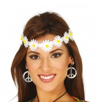 BANDEAU DE TÊTE FLEUR MARGUERITE BLANC ADULTE