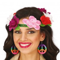 BANDEAU DE TÊTE FLEUR ROSIER ARTIFICIEL ADULTE