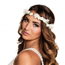 BANDEAU DE TÊTE IBIZA FLEURS BLANCHES AD