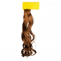 BANDEAU JAUNE AVEC CHEVEUX BRUNS