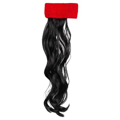 BANDEAU ROUGE AVEC CHEVEUX NOIRS